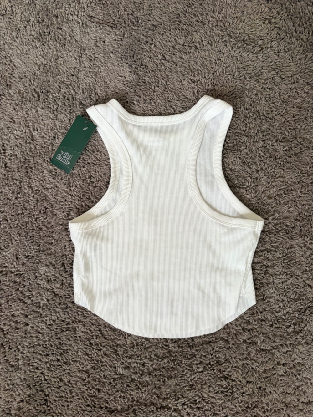 Target Girls White Ribbed Racer Back Tank - Picture 2 of 4